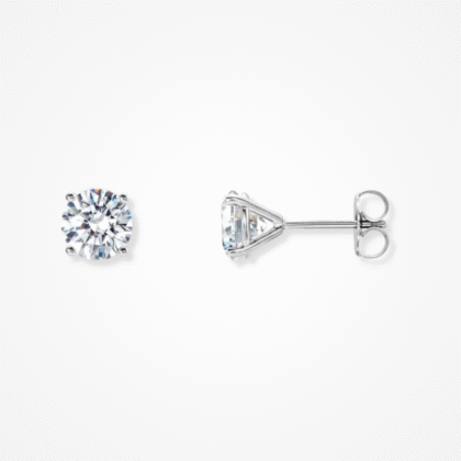 2 Carat TDW Lab Diamond Stud Earrings in 14k White Gold