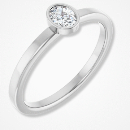 Lab Diamond Promise Ring In Silver